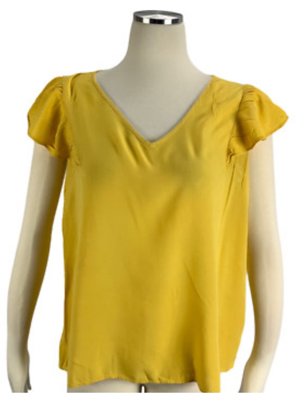 Old Navy small Yellow Blouse Summer Casual Light flutter sleeve